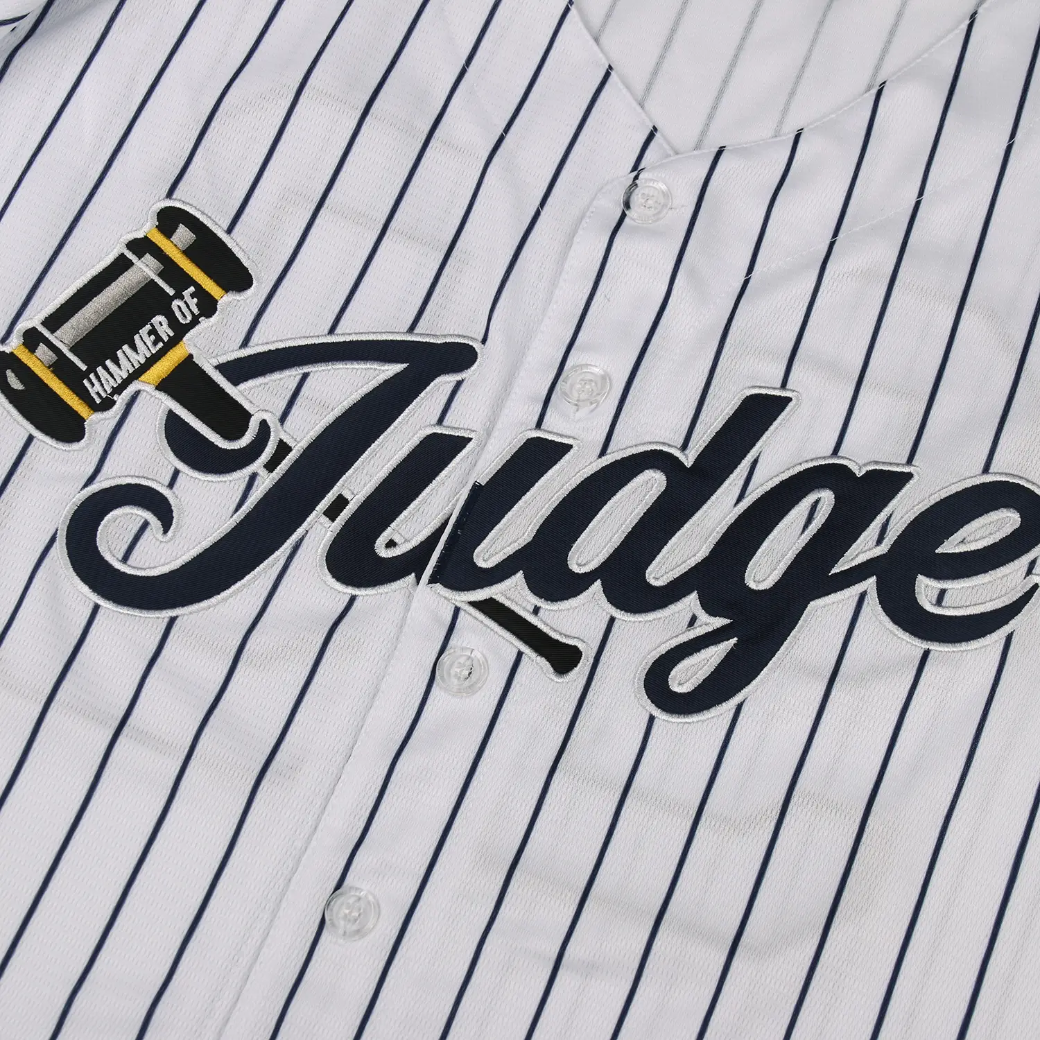 Hammer of Judge 99 Baseball Jersey Embroidered Patches Sewn - Image 3
