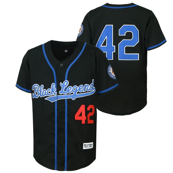 Black Legend 42 Jackie Robinson Baseball Jersey