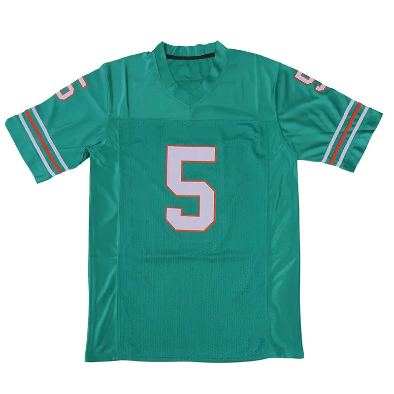 Men's 5 FINKLE Cyan Football Jersey Sewing Number Name