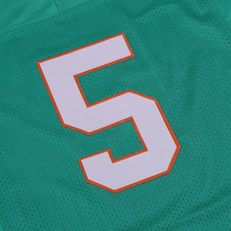 Men's 5 FINKLE Cyan Football Jersey Sewing Number Name - Image 6