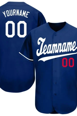 Custom Baseball Jersey Embroidered Patches Sewn Blue